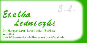 etelka ledniczki business card